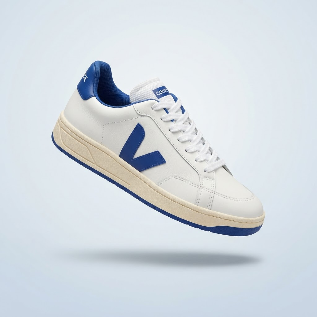White and blue LØCI sneaker